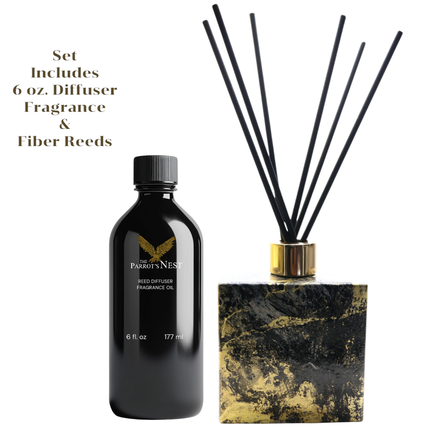 The Parrot's Nest Artisan Reed Diffuser Set | Unique Design #BGW001 | Choose Fragrance