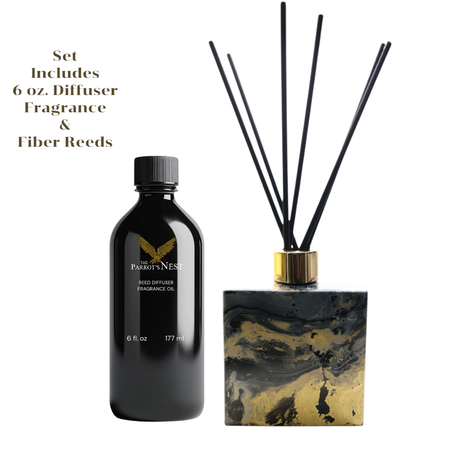 The Parrot's Nest Artisan Reed Diffuser Set | Unique Design #BGW004 | Choose Fragrance