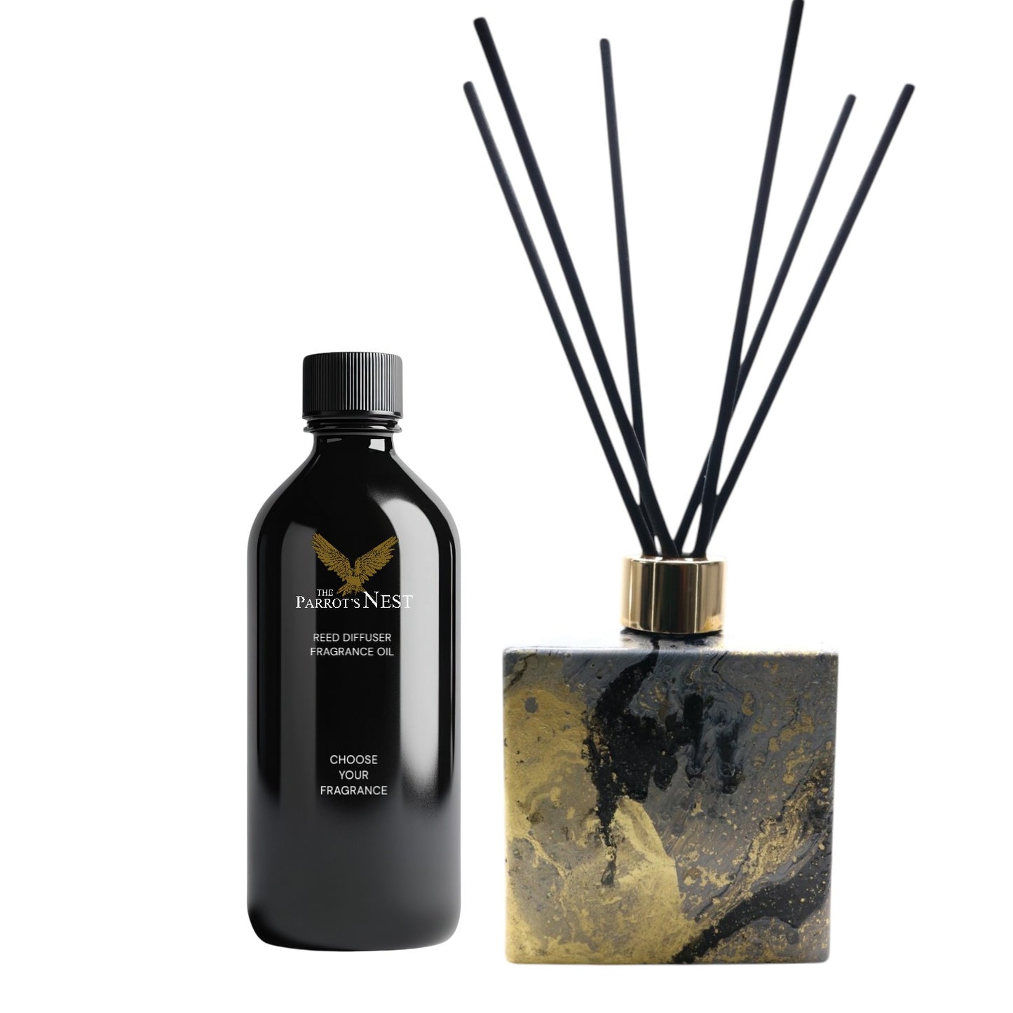 The Parrot's Nest Artisan Reed Diffuser Set | Unique Design #TBG001 | Choose Your Fragrance