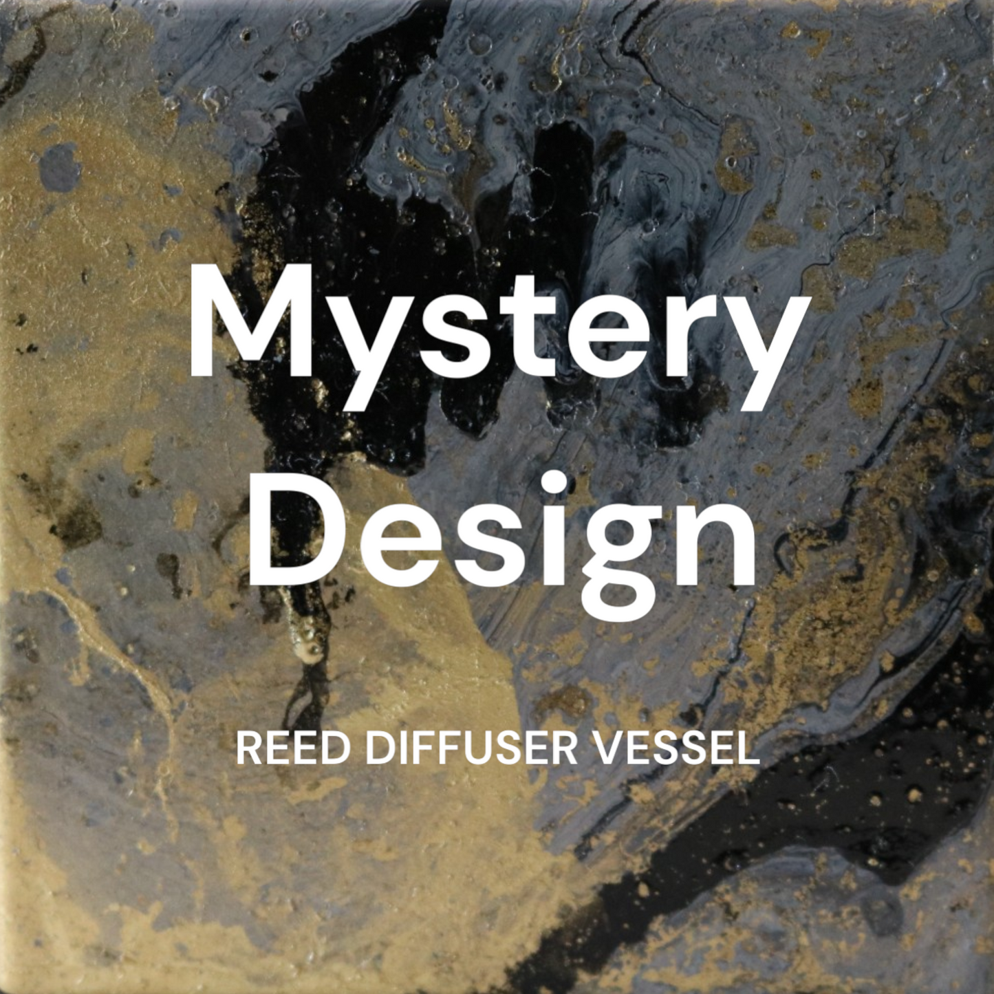 Empty Square Artisan Reed Diffuser Vessel | Handcrafted Mystery Marbled Design