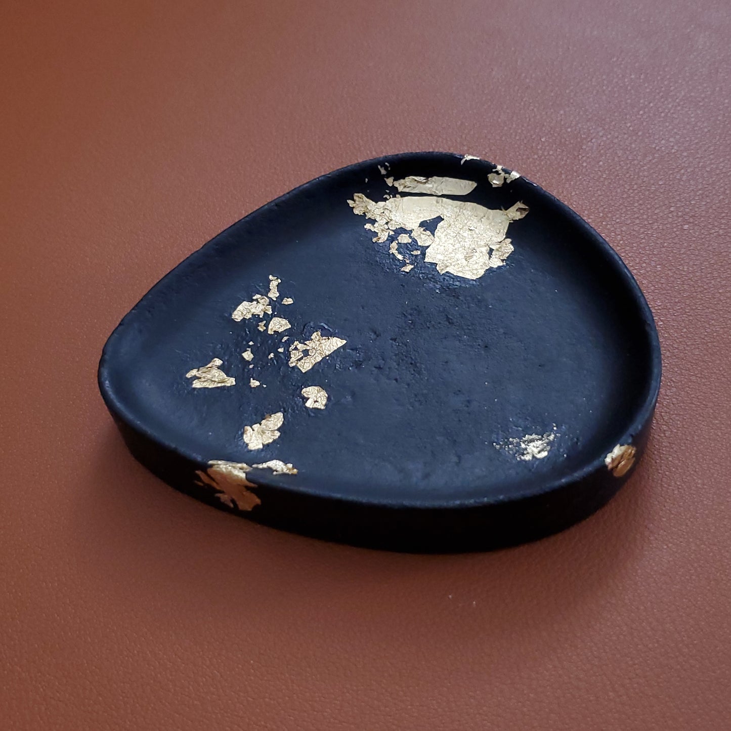 Handcrafted Concrete Luxe Gilded Trinket Tray