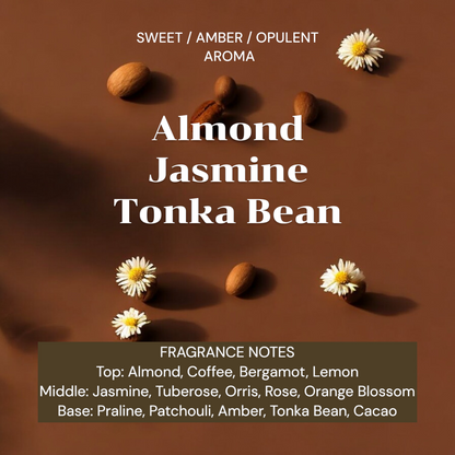 Almond Jasmine Tonka Bean | 6 fl. oz Reed Diffuser Fragrance Refill w/ Reeds
