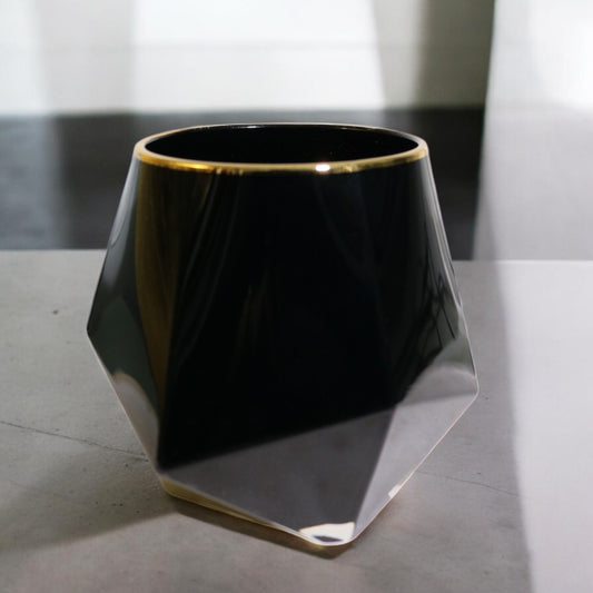 Geometric Almond + Jasmine + Tonka Bean Scented Candle (*65 hr. burn time)