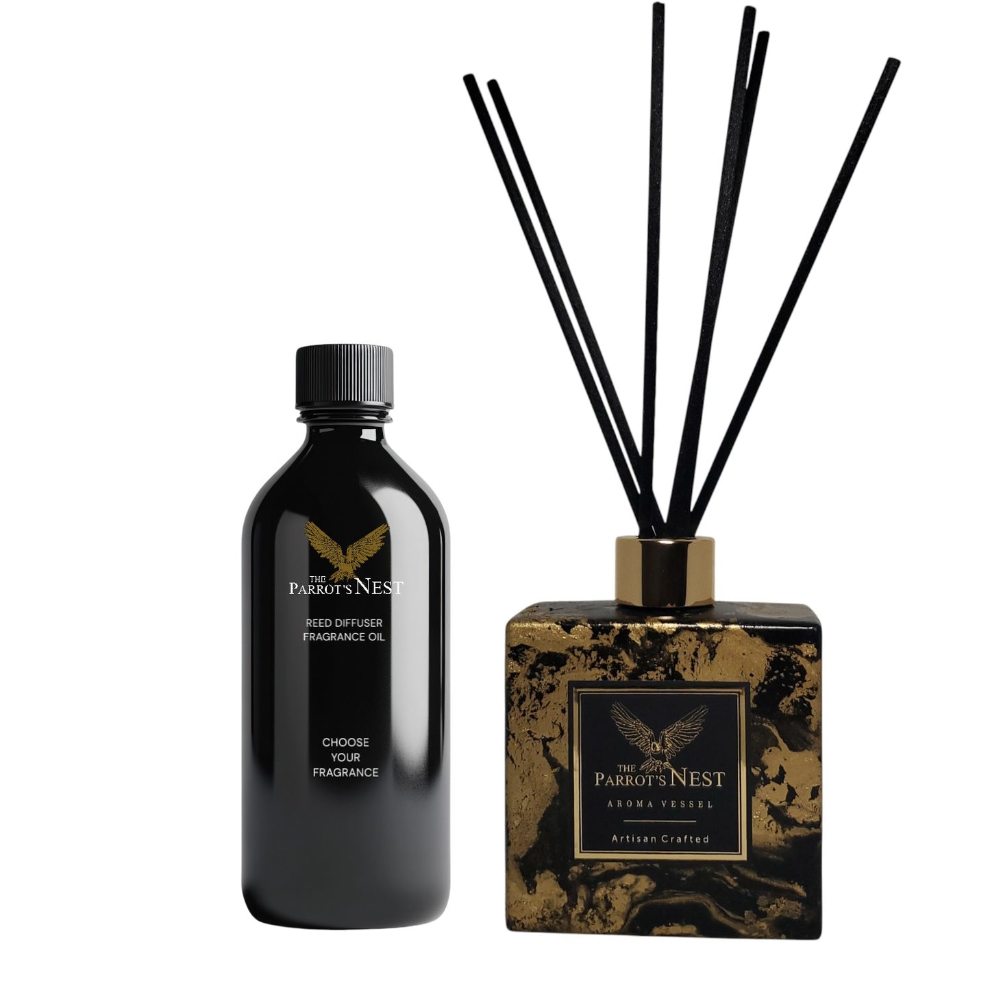 The Parrot's Nest Artisan Reed Diffuser Set | Unique Design #BG0015 | Choose Fragrance