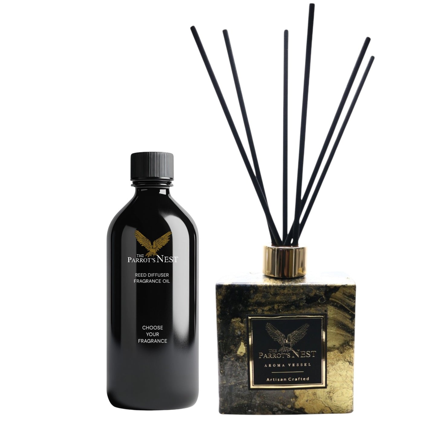 The Parrot's Nest Artisan Reed Diffuser Set | Unique Design #BGW005 | Choose Fragrance