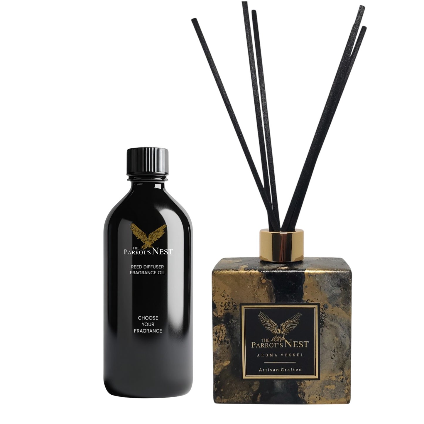 The Parrot's Nest Artisan Reed Diffuser Set | Unique Design #BTG001 | Choose Fragrance
