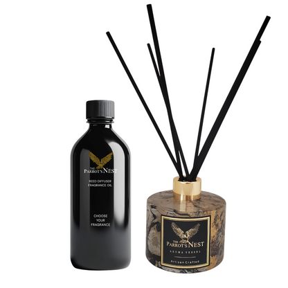 The Parrot's Nest Artisan Reed Diffuser Set | Unique Design #RG0002 | Choose Fragrance