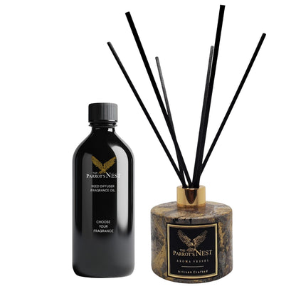 The Parrot's Nest Artisan Reed Diffuser Set | Unique Design #RG00012 | Choose Fragrance