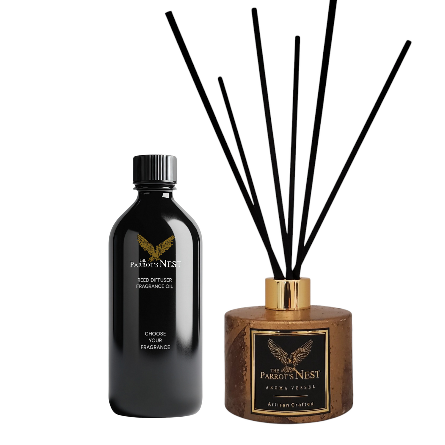 The Parrot's Nest Artisan Reed Diffuser Set | Unique Design #RG0001 | Choose Fragrance