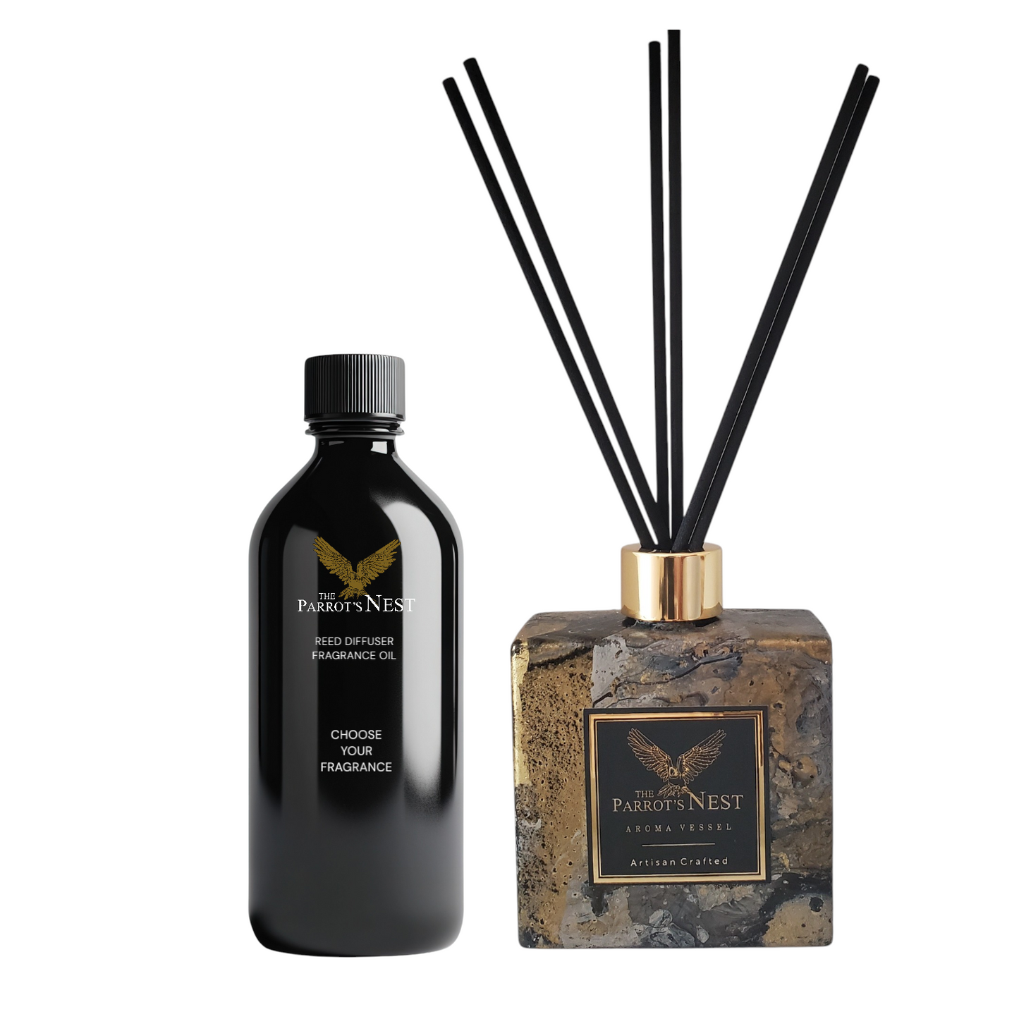The Parrot's Nest Artisan Reed Diffuser Set | Unique Design #TBG006 | Choose Fragrance